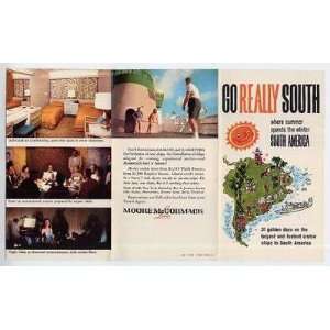 Moore McCormack Brochure Go Really South 1955 SS Brasil & SS Argentina