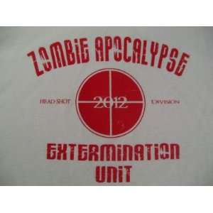   Zombie Apocalypse Extermination Unit T shirt   Large 