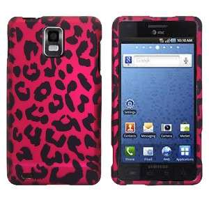 Hot Pink Leopard Hard Case Snap on Phone Cover for Samsung Infuse 4G