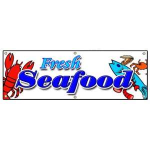  72 FRESH SEAFOOD BANNER SIGN fish market shrimp new sign 