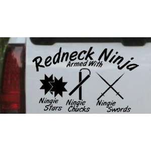  Armed Redneck Ninja Funny Car Window Wall Laptop Decal 