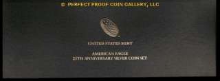 2011 SILVER AMERICAN EAGLE 25th ANNIVERSARY 5pc SET NGC MS70 PF70 