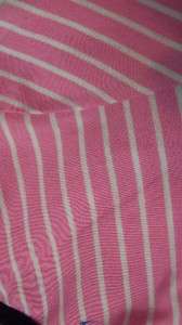 American Living pink and white stripe scoop neck knee length nightgown 