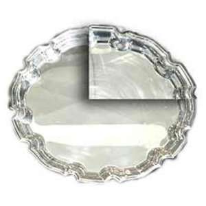  Silverware Decorative Round Tray. Border Design. Overall 