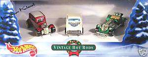 Holiday Gift Pack Hot Wheels (3) Vintage Hot Rods   NIB  