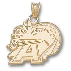   Army Black Knights 10K Gold A Knight Logo 5/8 Pendant Sports