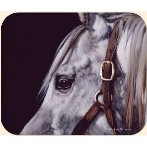   Elbow  Grey Horse Mouse Pad by Adeline Halvorson
