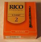 RICO Bb CLARINET REED Size 2 Box of 10 Reeds B flat USA