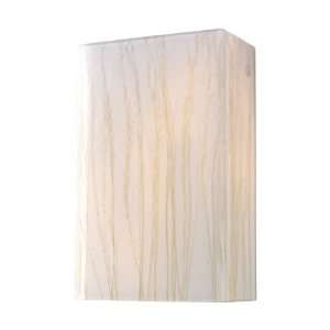   Organics 2 Light Sconce In White Saw grass Material In Polished Chrome