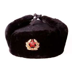  Russian Army Ushanka SHEEPSKIN Fur Hat Ear Flaps Shapka 