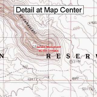 USGS Topographic Quadrangle Map   Jacobs Monument, Utah (Folded 