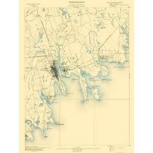  USGS TOPO MAP NEW BEDFORD SHEET MASSACHUSETTS (MA) 1893 