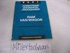 2001 RAM VAM/WAGON POWERTRAIN DIAGNOSTIC SERVICE MANUAL