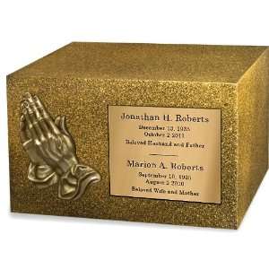   Hands Bronze Dual Compartment Companion Cremation Urn