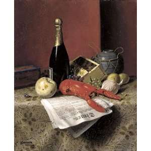  Still Life With Lobster, Fruit, Champagne and Newspaper 