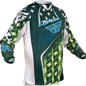  Fly Racing Kinetic Jersey   2011   2X Large/Green/White 