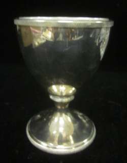 VALENTI Silver Toned Tall Caviar Cup With Glass Insert  