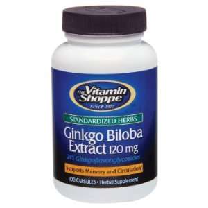 Vitamin Shoppe   Ginkgo Biloba Extract, 120 mg, 100 capsules