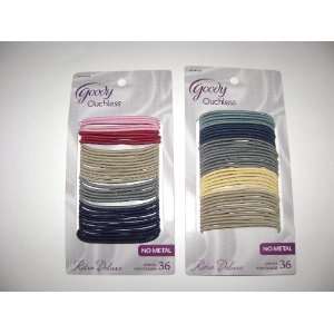 GOODY HAIR ELASTICS PONYTAILERS OUCHLESS NO METAL (36 PACK)