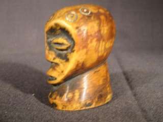 AfricaCongo Zimba Ox bone bust #1 tribal african art  