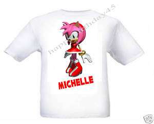 SONIC THE HEDGEHOG AMY ROSE KIDS T SHIRT AGE 2  12  