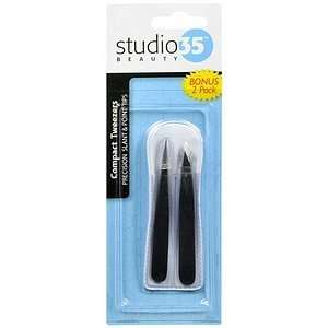 Studio 35 Compact Tweezers 2pk, 1 ea