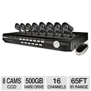   DVR, 8 CCD Night Vision Cameras, VGA, USB, BNC, Weatherproof
