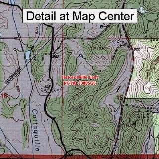 USGS Topographic Quadrangle Map   Jacksonville East, Alabama (Folded 