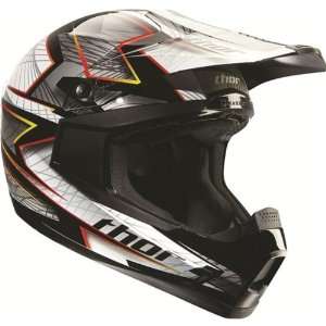  Thor Quadrant Motocross Helmet Black Spiral Large L 0110 
