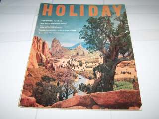 JULY 1957 HOLIDAY vacation magazine TRAVEL USA  