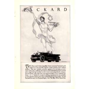 1926 Ad Packard Army and Navy Contracts Artist J Cozzy Graham Original 