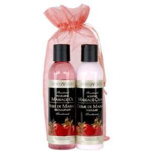  Sensational Strawberry Massage Oil & Cream Gift Set 