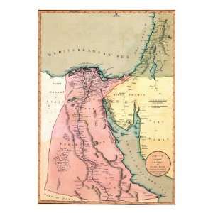 1803 Map of Egypt, with Part of Arabia and Palestine Premium Poster 