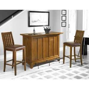  Home Styles 5900 998 Arts and Craft 3 Piece Bar and Stool 
