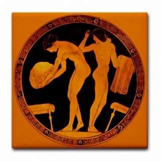 Ancient Greek Art Image Repro Ceramic Tile Bath 2 Women  
