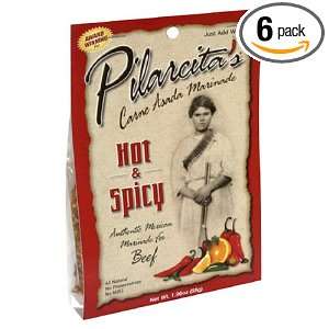 Pilarcitas Carne Asada Dry Marinade, Hot and Spicy, 1.96 Ounce Units 
