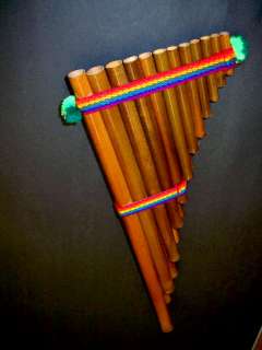 Andean style Pan flute, Pan Pipes or Zampona 3 octave 23 canes 2 rows 
