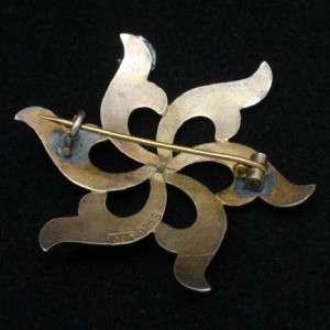   Pin Vintage Enamel Sterling Silver Andresen Scheinpflug Norway  