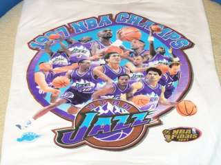 UTAH JAZZ 1997 NBA Champions 12 Players T Shirt LG New  