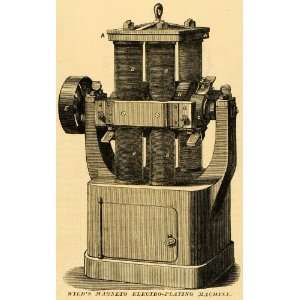 1874 Print Wilds Magneto Electro Plating Machine Antique 