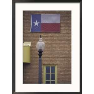  Texas Flag and Street Light, Lubbock, Texas, USA 