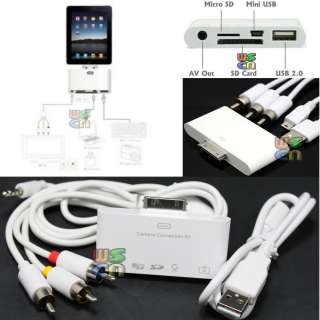 in1 AV Camera Connection Kit USB Card Reader for iPad / iPad 2