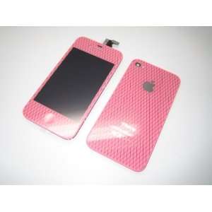  Cross Hatch Pink GSM iPhone 4G Full Set Front Glass 