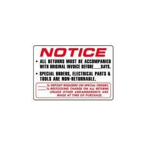   INVOICE BEFORE __DAYS. 14x20 Heavy Duty Plastic Sign 