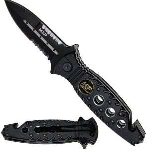   Tiger USA Military & Police Spring Assisted Rescue Knife   Black
