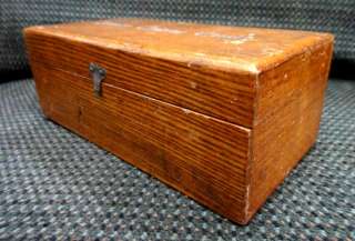 antique DENNISON CASKET JEWELRY CLEANING WOOD BOX+CONTENTS +ORIG 