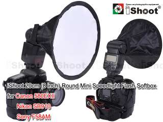 Round Speedlight Flash Softbox Diffuser for Nikon SB910 SB900 SB800 