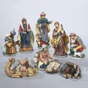  5.5 8 Ceramic Nativity Set 10 Piece Case Pack 6 