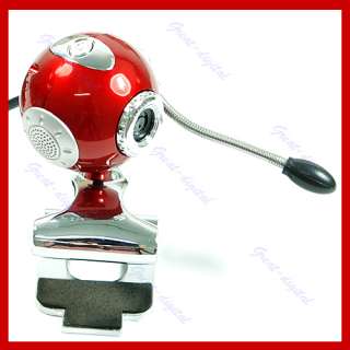 Business PC Camera Webcam Digital USB2.0 With Mic Red  