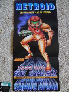 RARE Vintage METROID Game Boy nintendo Collector Poster nes Samus Aran 